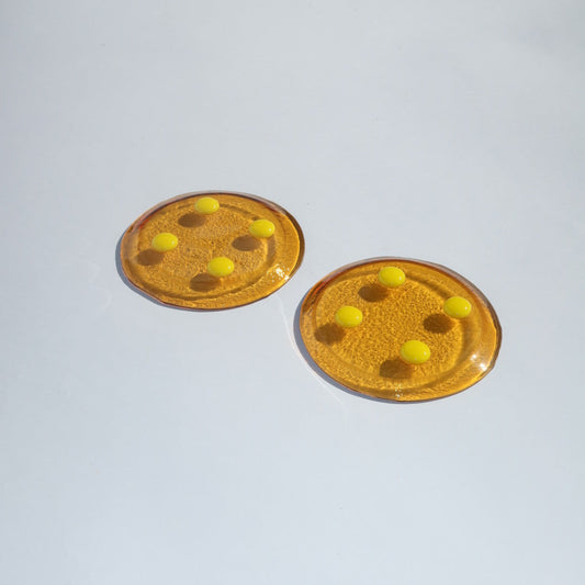 Dot Coasters | Honey & Yellow