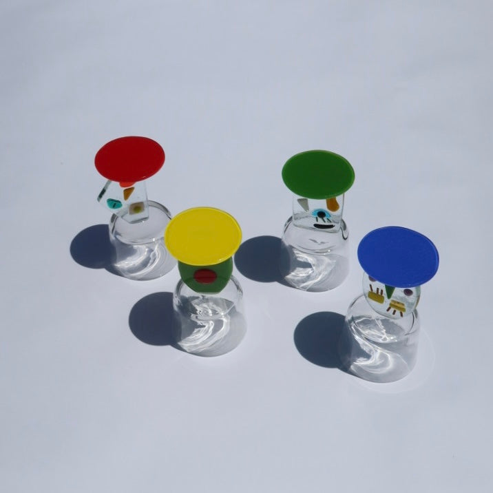 Abstract Face Glass | Triangle