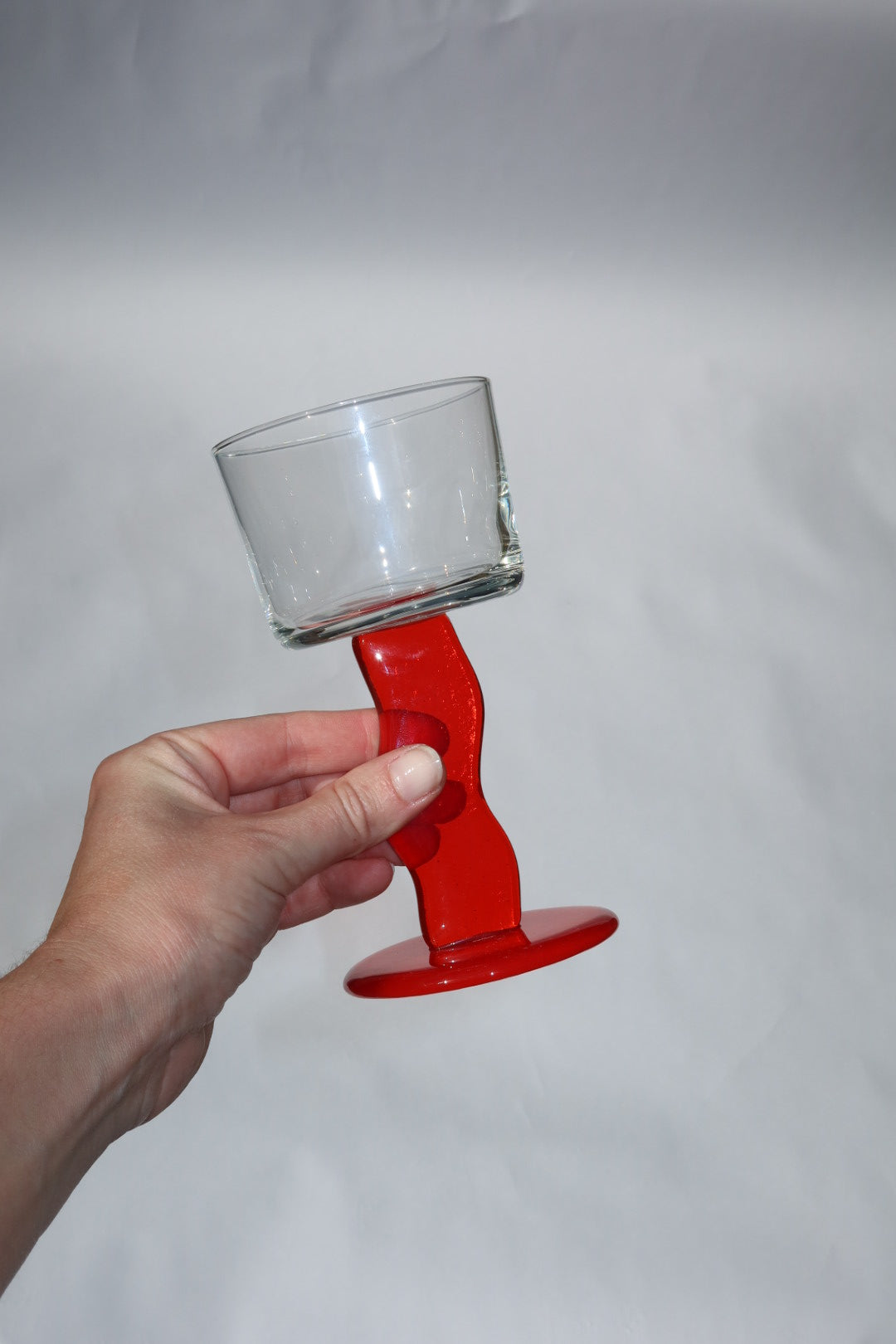 Wavy Stem Glass | Red