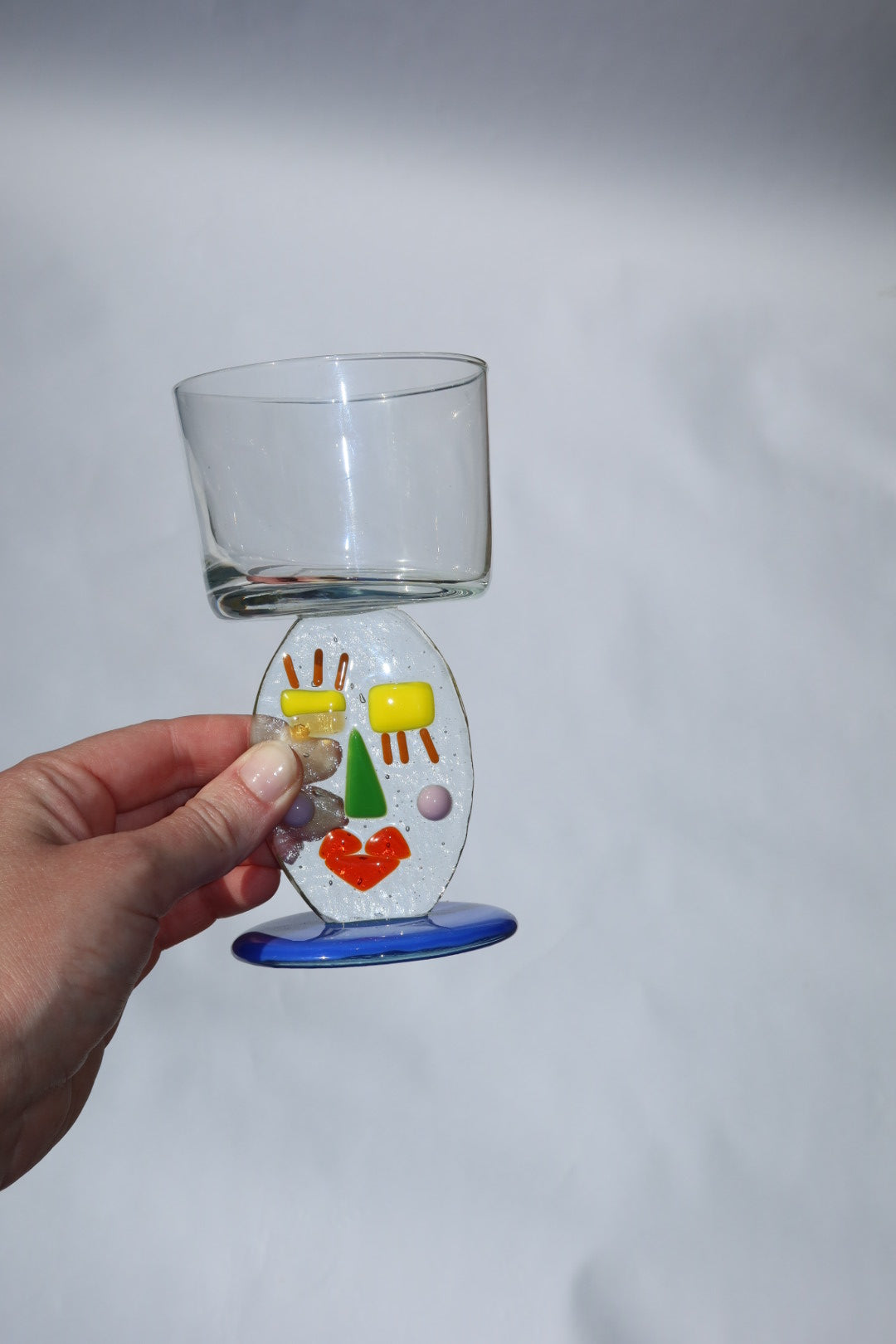 Abstract Face Glass | Oval