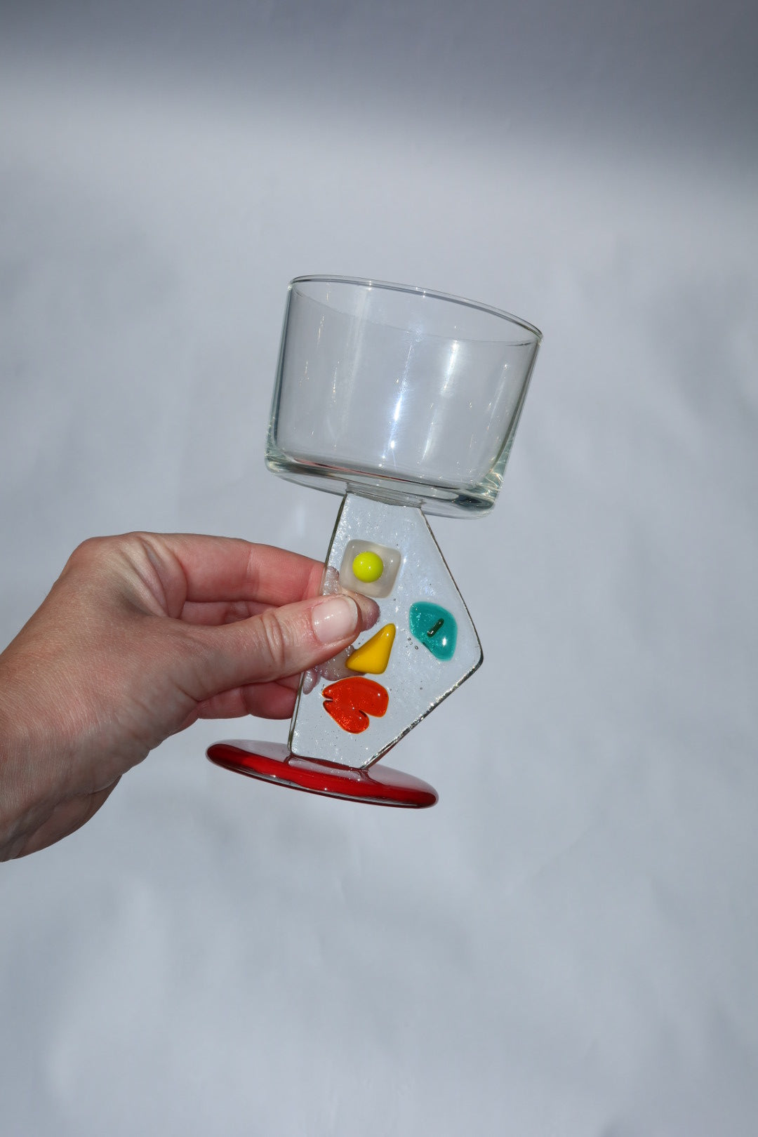 Abstract Face Glass | Triangle