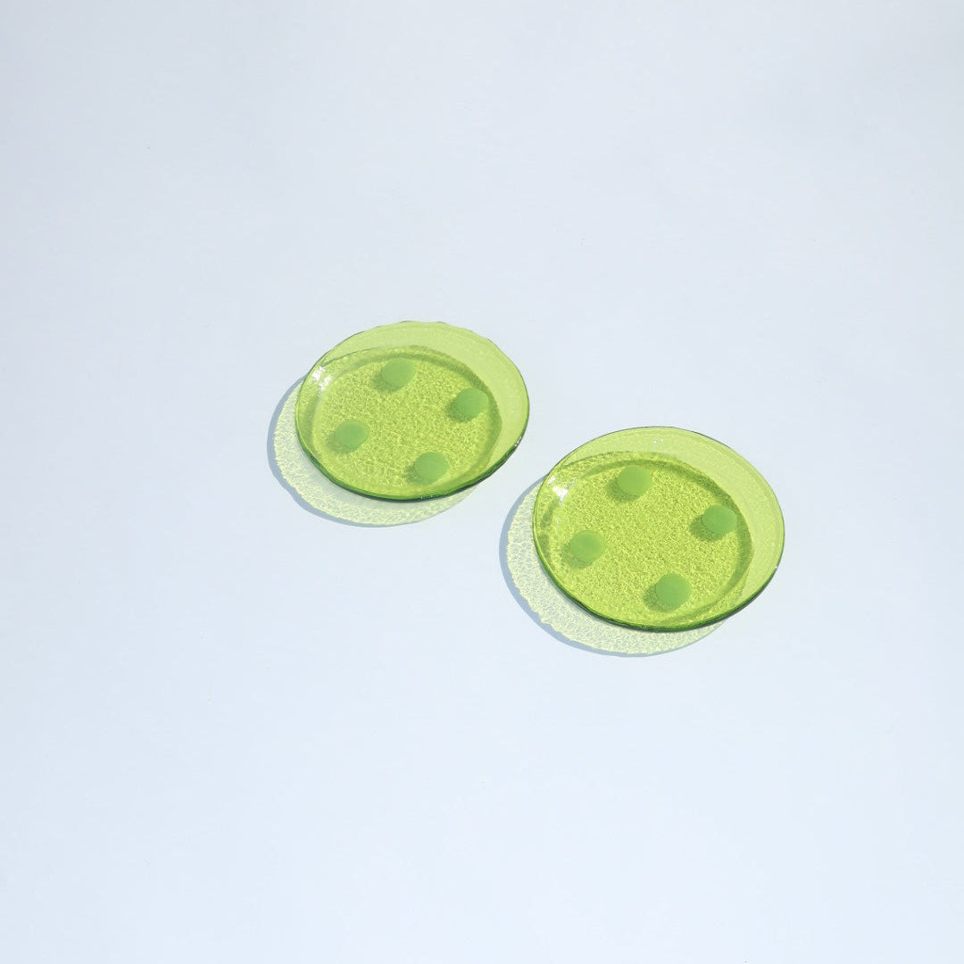 Dot Coasters | Lime & Blue