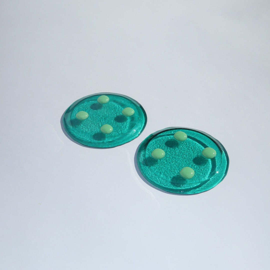 Dot Coasters | Teal & Mint