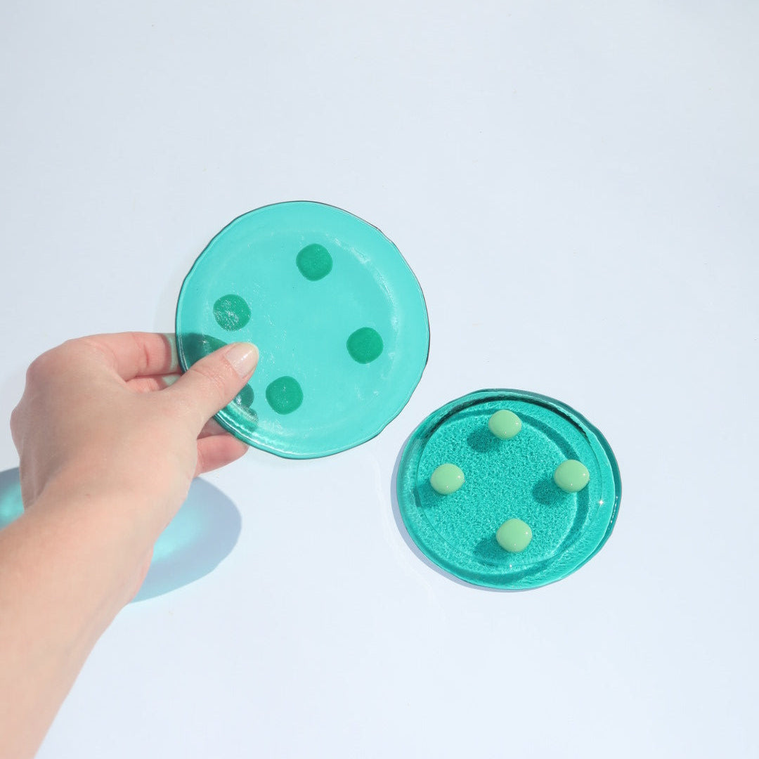 Dot Coasters | Teal & Mint