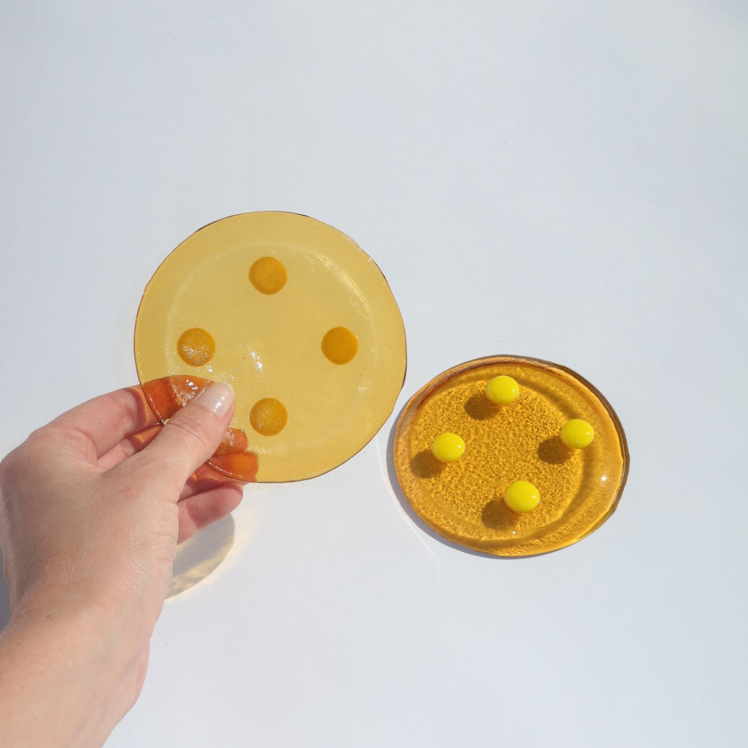 Dot Coasters | Honey & Yellow