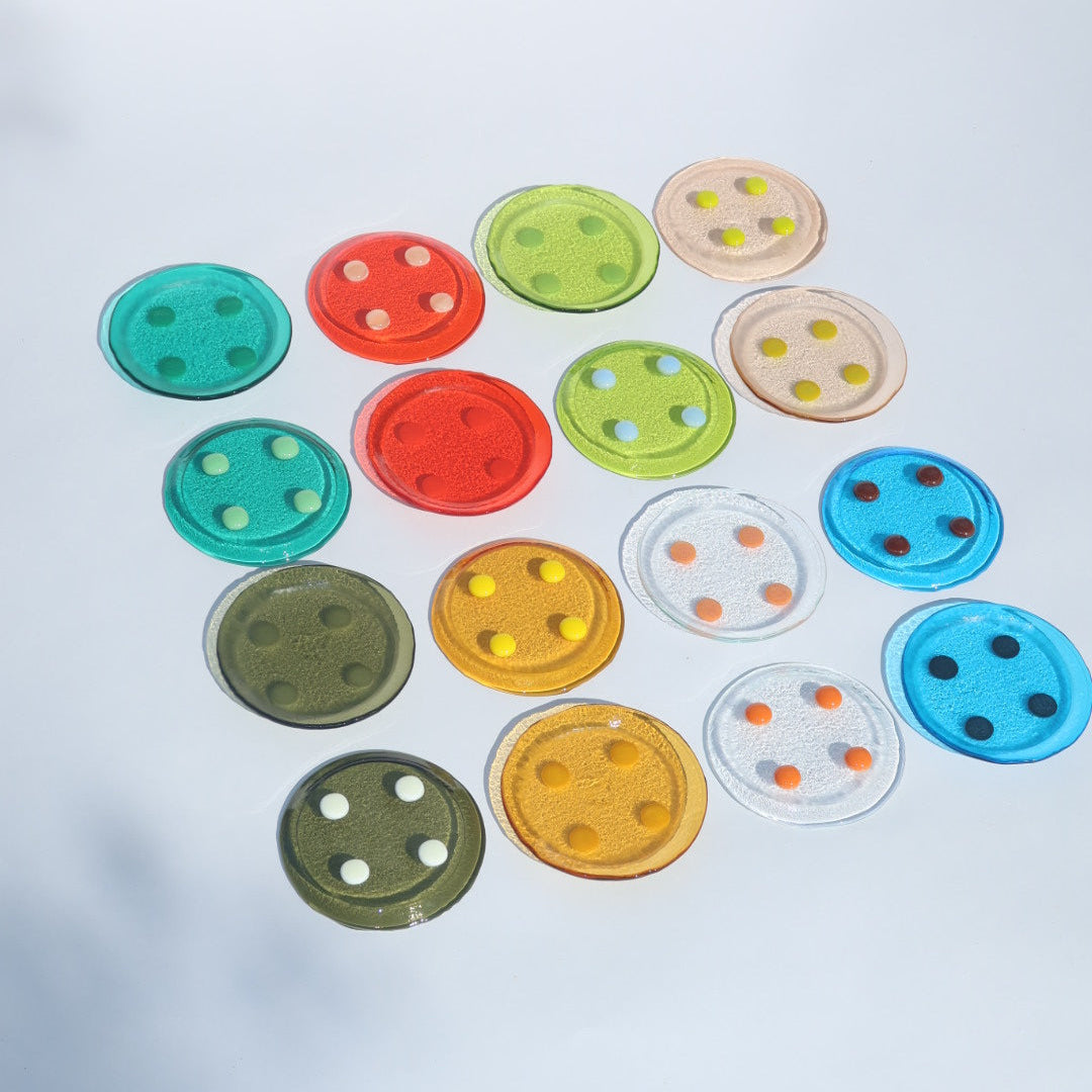 Dot Coasters | Lime & Blue