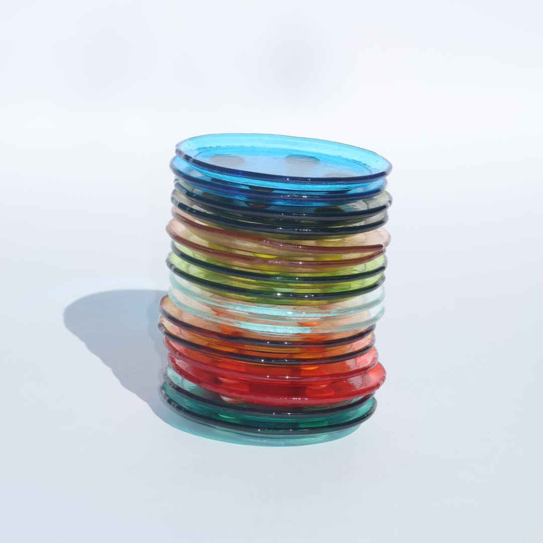 Dot Coasters | Lime & Blue